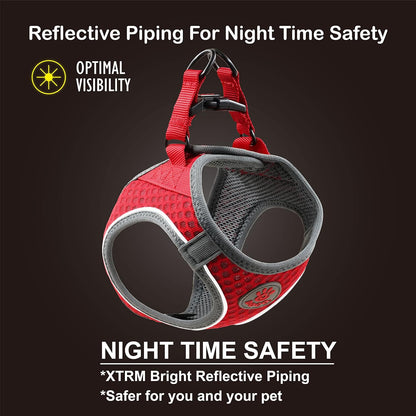 DOCO Dog Harness for Large Sized Dog - Athletica Adjustable, No Pull, No Choke, Puppy Vest Lightweight Air Mesh, Reflective, Puppy Essentials - Hot Pink, X-Large (Chest 20.5"-22", Weight 20-25 lbs)