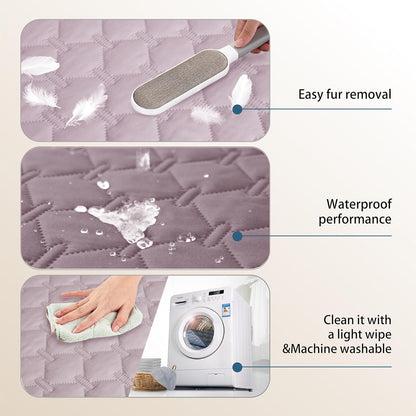 gogobunny 100% Double Sided Waterproof Dog Blanket Soft Pet Bed Cover Reversible Protect Furniture Couch Sofa Car for Puppy Large Dog Cat (Dark Sea Fog/Light Sea Fog, 40x50 Inch (Pack of 1))