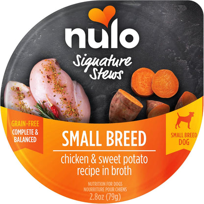 Nulo Small Breed Dog Signature Stew Chicken & Sweet Potato in Broth, 24 x 2.8 oz Cup