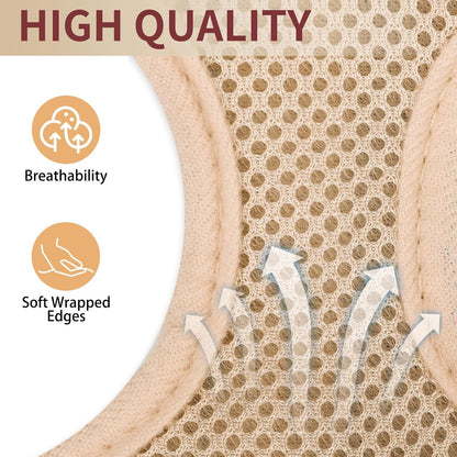 SCENEREAL Puppy Dog Harness with Leash Set for Small Medium Sized Dogs, Soft Mesh Step in Pet Harnesses and Leash, No Chock Plaid Adjustable No Pull Vest for Dogs Cats, Chihuahua,Bulldog (Beige S)