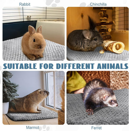 4 Pcs Self Heating Cat Pad Self Warming Cat Bed Dog Heating Pad Washable Thermal Pet Mat for Indoor Outdoor Pet 16 x 20 Inch Removable Non Slip(Gray)