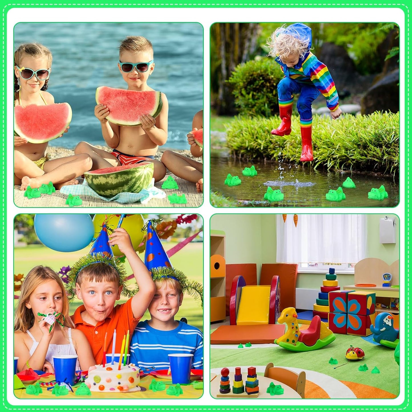 Lenwen 50 Pcs Rubber Crocodile Bath Toy Bulk Mini Alligator Toys Crocodile Bathtub Toys Float Squeak Toys for Summer Pool Parties Halloween Christmas Party Birthday Decoration, 2.8 x 1.3 x 1.3 Inch