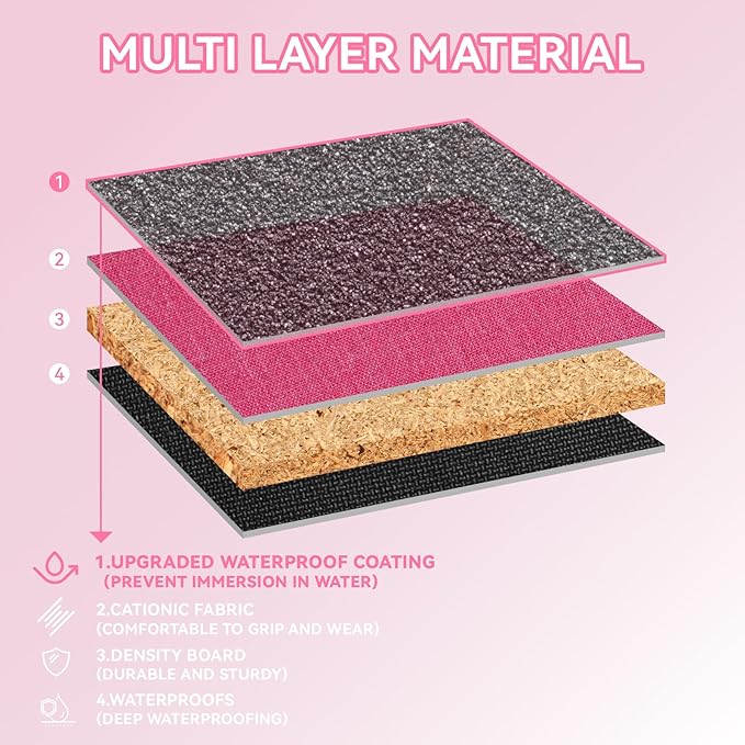 Outdoor Cat House for Shelter Feral Cat, Outside Waterproof Cat House for Outdoor/Indoor Cats, Insulated Cat Bed for All Seasons with Cozy Cushion (Rose Pink, Zip Style)