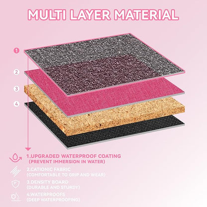 Outdoor Cat House for Shelter Feral Cat, Outside Waterproof Cat House for Outdoor/Indoor Cats, Insulated Cat Bed for All Seasons with Cozy Cushion (Rose Pink, Zip Style)