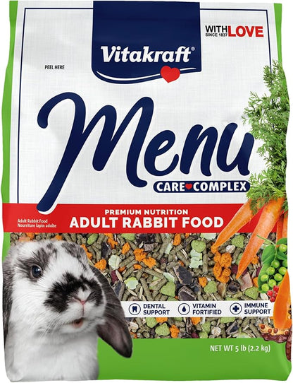 Vitakraft Menu Premium Rabbit Food - Alfalfa Pellets Blend - Vitamin and Mineral Fortified