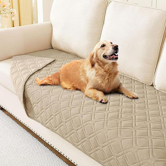 hyha Waterproof Dog Bed Blanket, Soft Pet Blankets, Waterproof Couch Cover for Dogs, Reversible Sofa Covers Washable for Furniture (30x70 Inch, Taupe/Taupe)