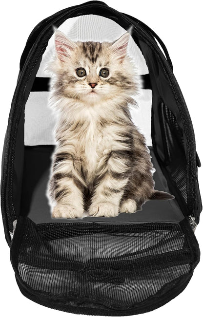 Pet Carrier Soft-Sided Carriers for Cat Carriers Dog Carrier for Small Medium Cats Dogs Puppies Pet Carrier Airline Approved Cat Dog Pet Travel Carrier (Medium,Black)