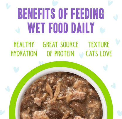 Weruva B.F.F. OMG - Best Feline Friend Oh My Gravy!, Shazaam! with Lamb & Tuna in Gravy Cat Food, 2.8oz Pouch (Pack of 12)