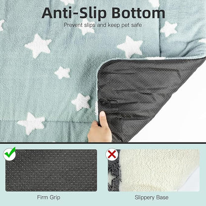 Mora Pets Dog Crate Pad Kennel Bed Crate Mat for Small Dogs Washable Cute Star Pet Bed for Dog Cage Ultra Soft Flat Puppy Cat Kitten Pillow Cushion for Sleeping Anti-Slip Blue 24 x 18