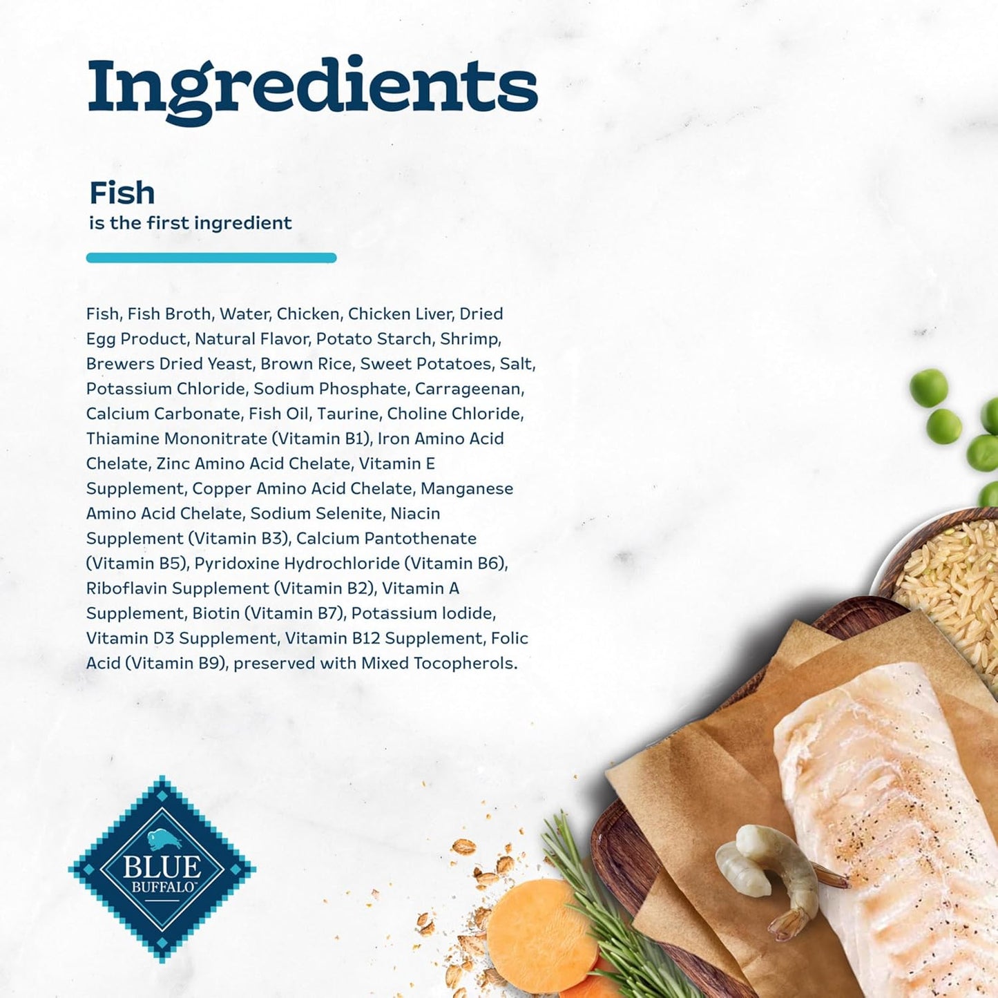 Blue Buffalo Tastefuls Flaked Wet Cat Food, Made with Natural Ingredients, Fish & Shrimp, 3-oz Cans (24 Count)