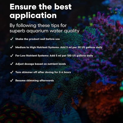 Brightwell Aquatics Reef BioFuel - Organic Carbon Supplement for Marine and Reef Aquariums, Aiding Bacterioplankton Growth That Promotes Rapid Phosphate and Nitrate Reduction, 20 L