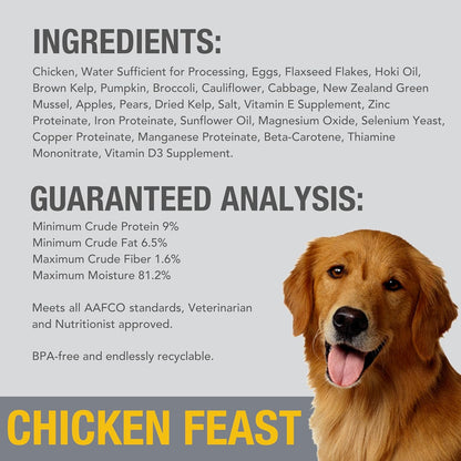 K9 Natural Wet Dog Food Pate, Chicken Feast, 13 Oz Cans (Pack of 12), Grain Free, Made in New Zealand with Cage-Free Chicken, Single Source, Limited Ingredient