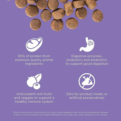 Go! Solutions Carnivore, Grain-Free, Protein Rich Dry Dog Food, Chicken, Turkey and Duck Senior Recipe, 22 lb Bag