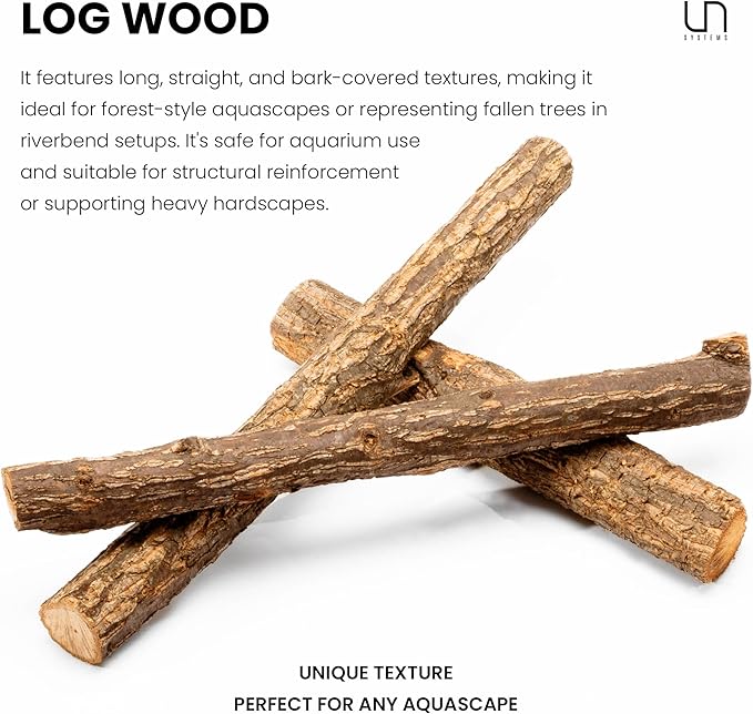 Ultum Nature Systems Driftwood - Log Wood - Natural Aquarium Hardscape for Planted Tank Aquascaping - Fish, Crab, Reptile, Bird, Paludarium Enclosure Structure, Terrarium Decor - LRG 5Pc, 15-18" ⌀2-3"