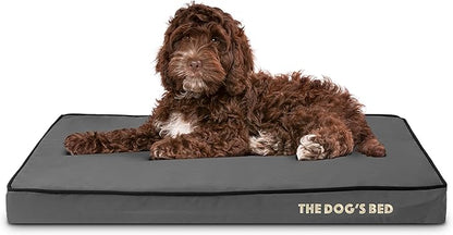 The Dog’s Bed Orthopedic Memory Foam Dog Bed, Medium Grey & Black, Waterproof, Supportive Dog Bed with Replaceable Covers