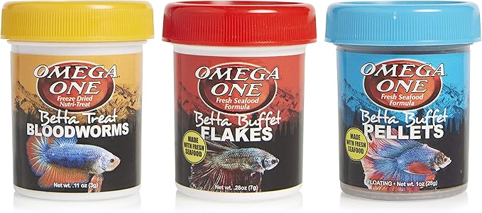 Omega One Betta Combo, Variety Pack of 3
