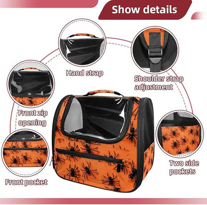 Airline Approved Soft Sided Pet Carrier, Spiders3 Pet Travel Bag for Cats & Dogs, Durable, Breathable Pet Travel Bag for Airplane, Car & Train