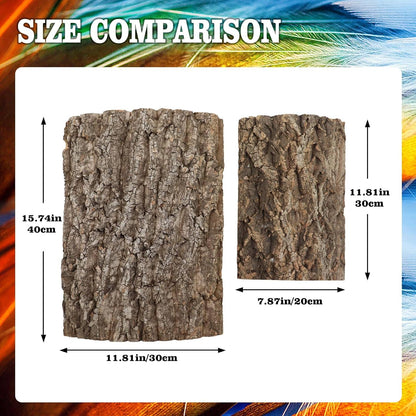 4 Pack Natural Cork Bark Bird Perch Stand, 15.7 × 11.8 inch Parrot Chewing Toys, Birdcage Background Decor Accessories, Bark Toy for Budgie Parakeet Cockatiel Lovebirds Conures Hamster Guinea Pig Rat