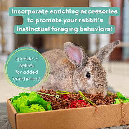 Oxbow Essentials Rabbit Food, Adult, Made with Oxbow Timothy Hay for Rabbit, Pet Pellets with Vitamins & Minerals, Small Animal Pet Products, Bunny Food, Made in USA, High Fiber, 25 lb. bulk bag