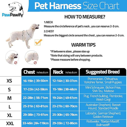 PawPawify Custom No Pull Dog Harness with Name and Phone Number, Heavy Duty Personalized Pet Vest to Prevent Tugging, Pulling, or Choking, Training and Walking (Blue, XS (5-9LBS))