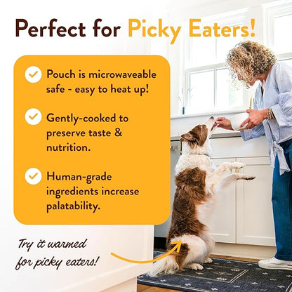 Portland Pet Food Company Hopkin's Pork N’ Potato Fresh Dog Food Pouches - Human-Grade, Grain-Free Wet Meal Topper Mixer & Meals - Small & Large Breed Puppy & Senior Dogs - Made in The USA - 5 Pack