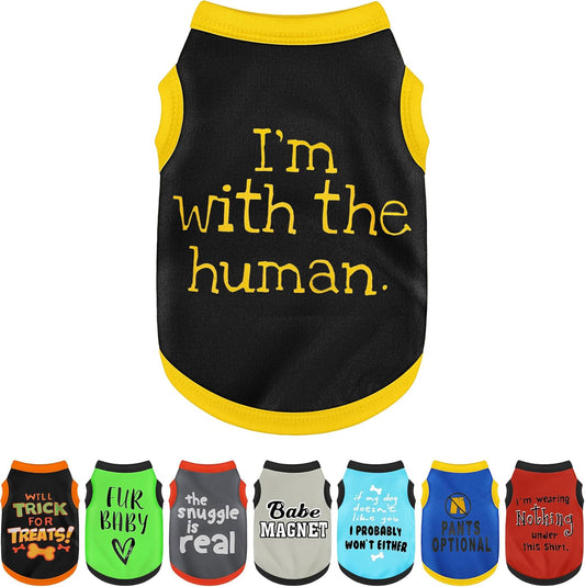 Elevate Your Pet's Seasonal Style with Playful Panache: with Adorable Beautifully Printed Dog Shirts Featuring Hilarious Printed Patterns for Airy Comfort in Summer and Fall Classic Series5 Large