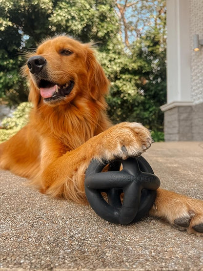 Tuff Pupper SuperChewy Extremely Tough Cage Ball for Dogs | Durable Heavy Duty Natural Rubber | Tough Chew Toy for Strong Chewers | Heavy Duty for Medium Large Breed | Strong but NOT Indestructible