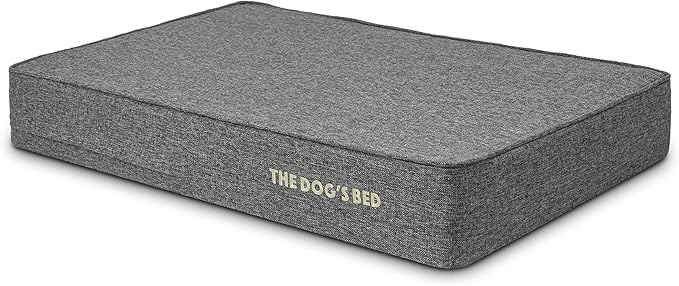 The Dog’s Bed Orthopedic Memory Foam Dog Bed, Large Grey Linen, Pain Relief for Arthritis, Hip & Elbow Dysplasia, Post Surgery, Lameness, Supportive, Calming, Waterproof Washable Cover