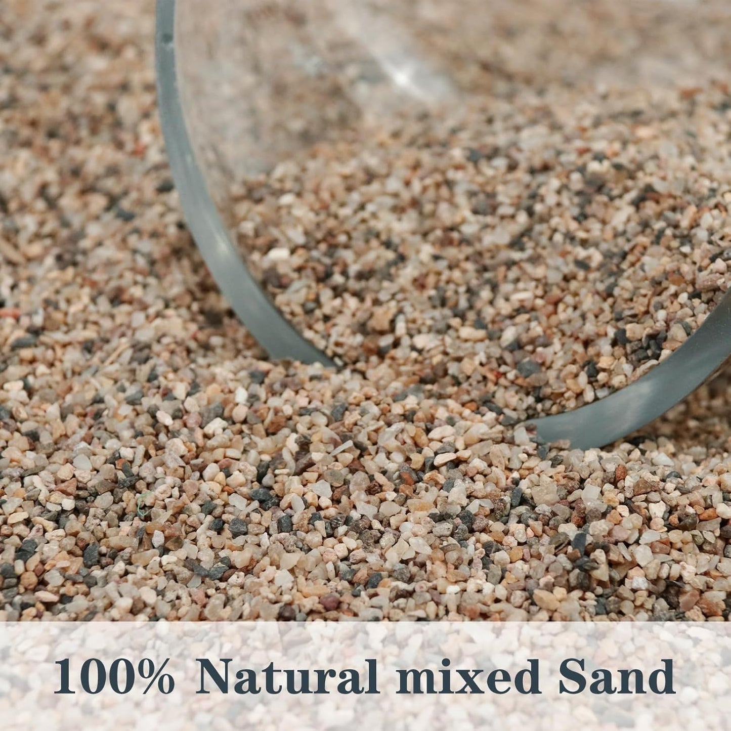 Silica Gravel, Multi-Purpose Mixed Silica Sand for Fire Pits, Aquariums and Landscaping, 11LB Medium