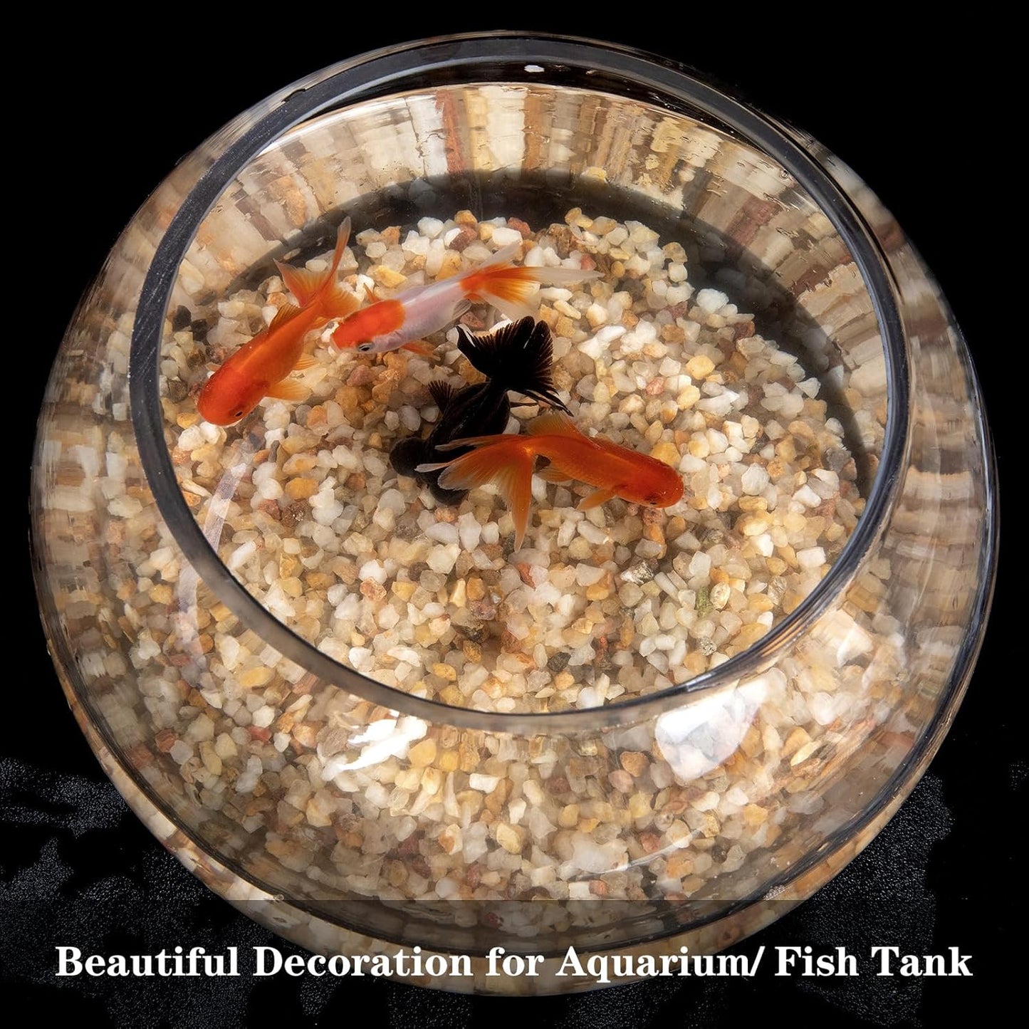 5lb Mixed Color Small Silica Gravel Pebbles, 1/5 inch Decorative Stones for Succulents, Pebbles for Vases,Plants Rocks, Aquarium Sand, Top Dressing, Outdoor Decorative Rocks