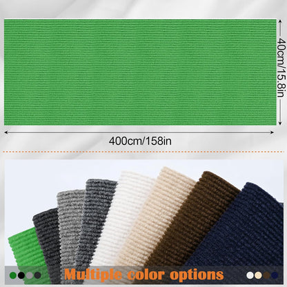 Cat Scratch Furniture Protector - 158" x 15.8" Trimmable Self-Adhesive Cats Claws Scratch Pads, DIY Cat Climbing Couch Protector for Scratch Post Cat Tree Replacement Indoor (Green)