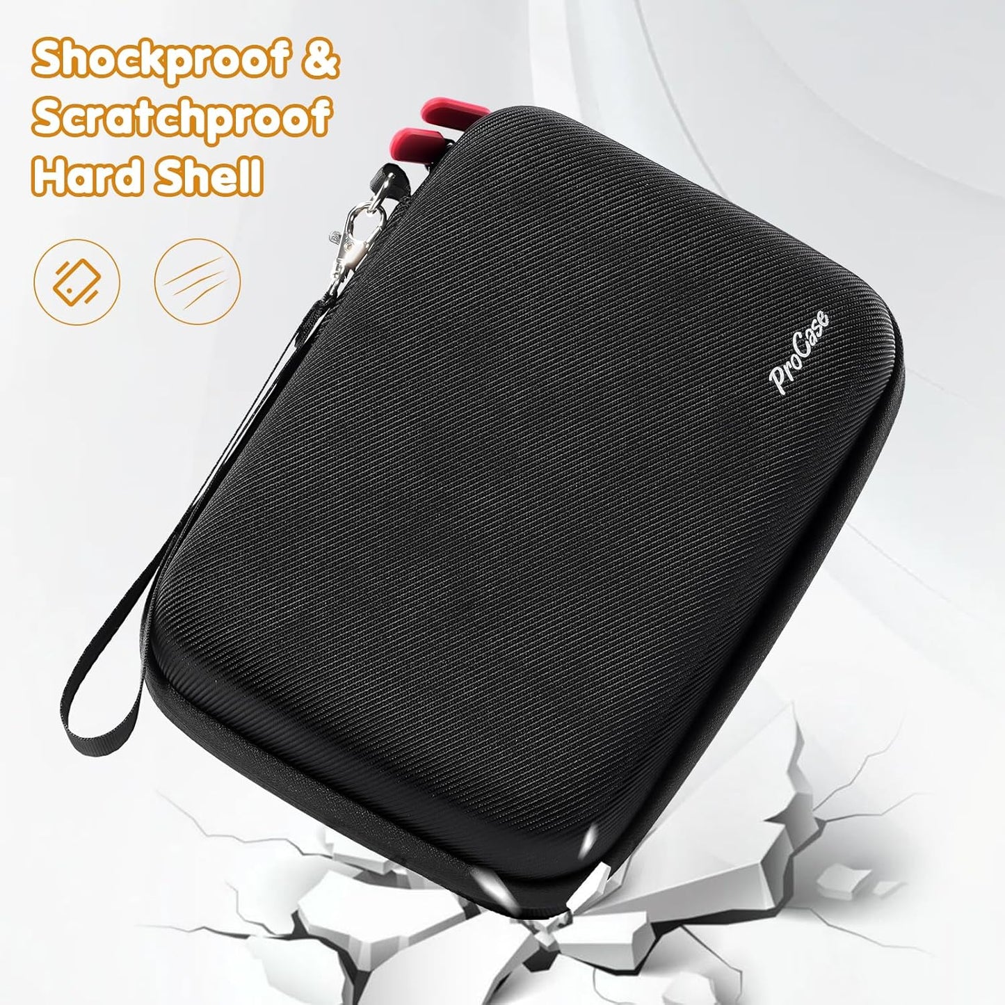 ProCase Hard Pet Grooming Tool Storage Case, Travel Organizer for Oneisall/Wahl Dog Clippers, Pet Shaver, Nail Trimmer and Accessories, Grooming Bag for Dog or Cat Grooming Kits Supplies -Black