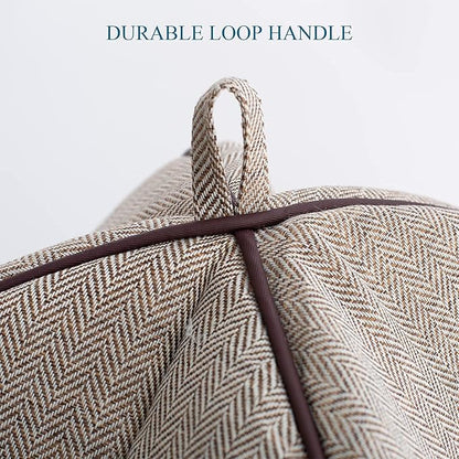 WINDRACING Cat Bed - Cat Cave House Tent with Washable Cushioned Pillow, Soft Kitten Beds, Pet Furniture (Large, Beige)