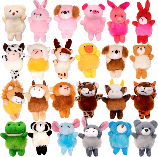 24 Pack Small Stuffed Animals Bulk Gifts for Kids (2.3/2"-2.5/3.5" Each), Party Favors Toys for Girls, Easter Basket Stuffers Christmas Stocking Plushies (24PCS)