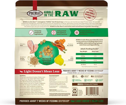 Primal Kibble in The Raw, Freeze Dried Dog Food, Small Breed Recipe, Scoop & Serve, Made with Raw Protein, Whole Ingredient Nutrition, Crafted in The USA, Dry Dog Food 5.4 lb Bag