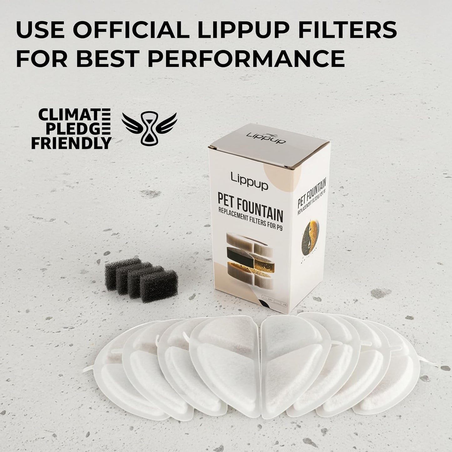 Replacement Filters for Stainless Steel Cat Water Fountain – 4 Months Set of Activated Carbon & Ion Exchange Resin for Fresh & Clean Drinking, Pack of 8 Filters