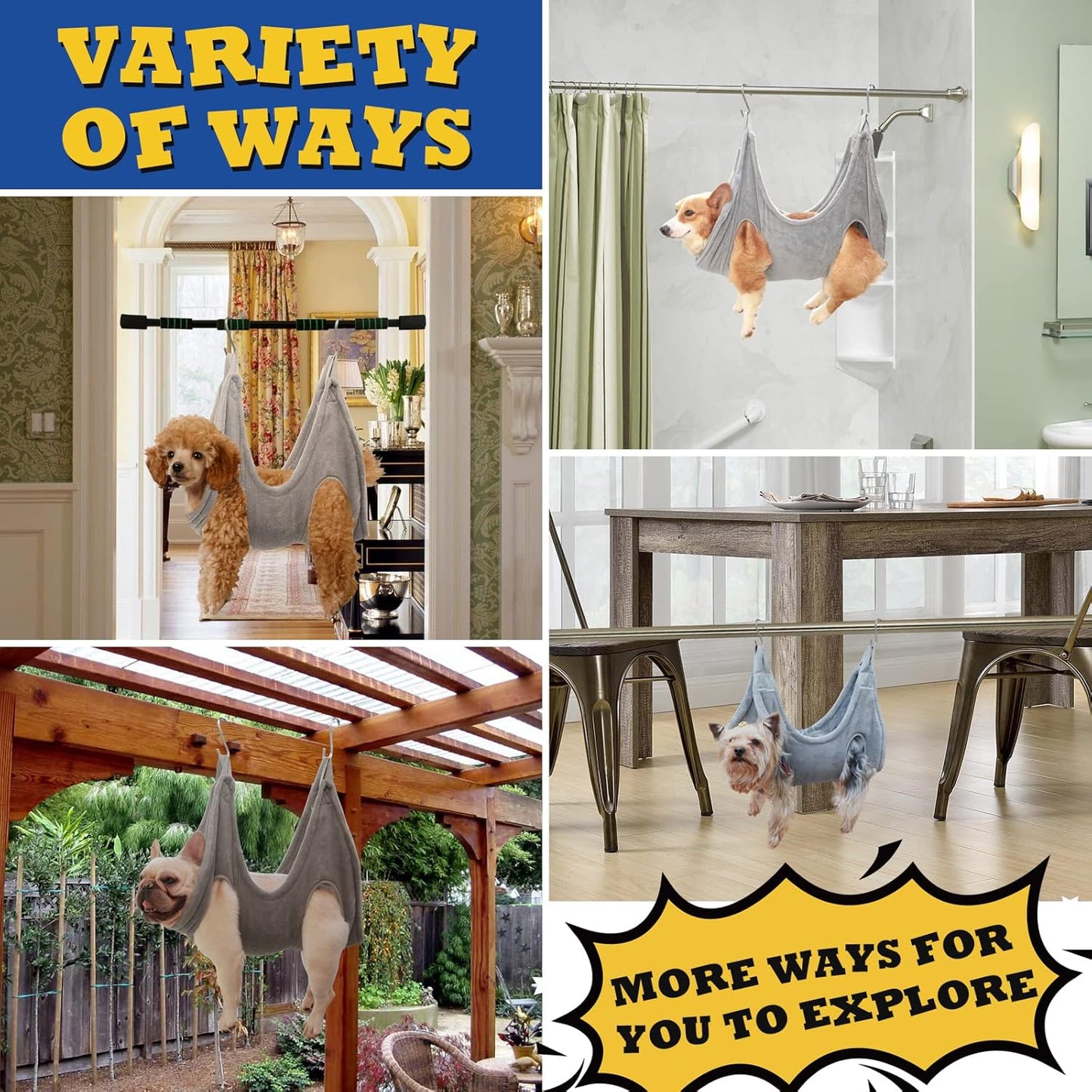 Dog Grooming Hammock,Dog Grooming Supplies,Dog Hammock,Dog Grooming Harness,Pet Grooming Hammock,Grooming Table,Dog Nail Clipper,Dogs Cats Grooming,Claw Care (XS)