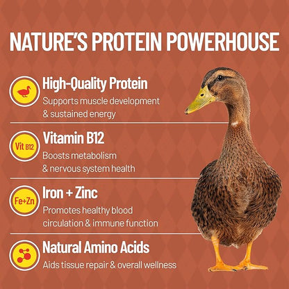 Just Try 6.35 oz Freeze-Dried Duck Cubes for Dogs & Cats – Single-Ingredient Dog Treats&cat Treats, Grain-Free, High Protein, Low Fat, Supports Skin & Joint Health – Natural Training Treats