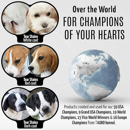 Clear Eyes Solution Set 6in1 Multi-Functional Pure Mist and Stainless Look Clay Mask - Tear Stain Remover, Eye Cleaner - Eye Care Ear Care Grooming Treatment for All Dogs and Cats Eyes