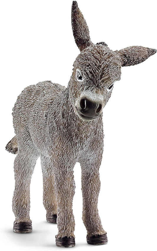Schleich Farm World, Realistic Farm Animal Toys for Boys and Girls, Baby Donkey Foal Toy Figurine, Ages 3+