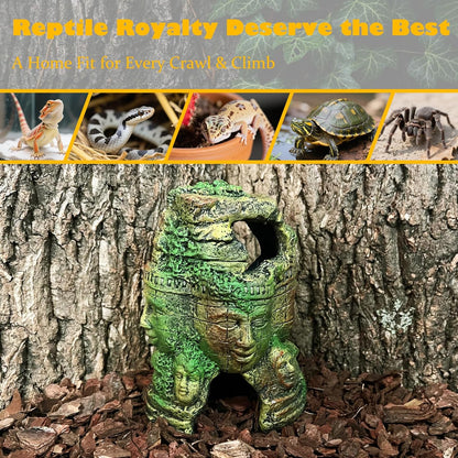 Bearded Dragon Reptile Hide Caves Khmer Buddha Ruins Décor Lizard Leopard Gecko Hideout Terrarium Tank Snake Amphibian Personalized Cambodia Decoration