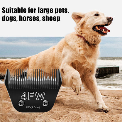 Wide Blade 4FW, Dog Grooming Blade Compatible with Andis,Oster A5,Wahl km10 Clippers, Grooming Wide Blade, A5 Type Blade,for Animal Dog,Cat,Horse (4FW/1PC)