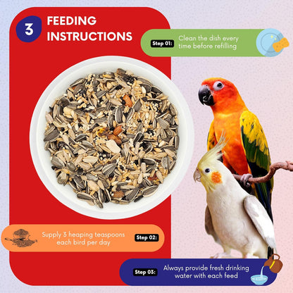 5LB 3400 Wholesome Conure & Cockatiel Blend