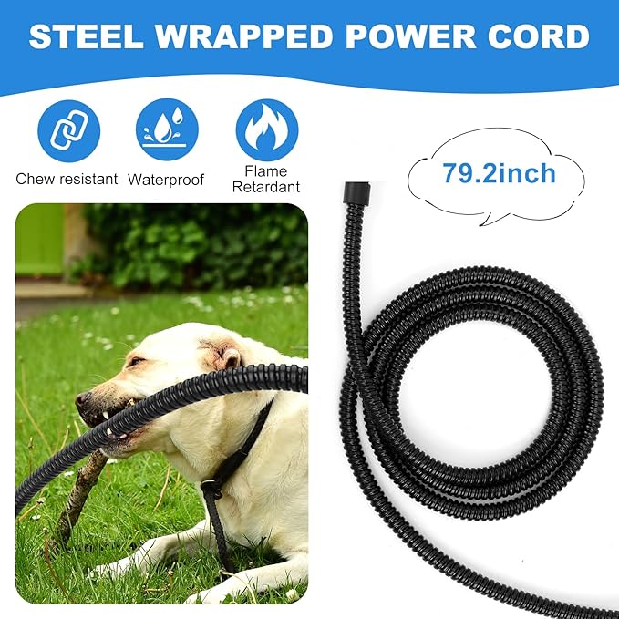 3.2L Heated Water Bowl for Pets, Outside Heated Dog Bowl, Large Heated Dog Water Bowl Outdoor, Thermostatic Control Heated Cat Bowl, Anti-Freeze Heated Pet Water Bowl for Chicken,Duck,Goose,Rabbit