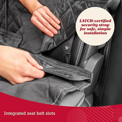 Lusso Gear Car Seat Cover & Protector for Dogs - Gray, Universal Fit - Waterproof, Non-Slip Backseat Liner - Seat Covers for Cars, Trucks & SUVs