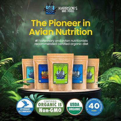 Harrison's Bird Foods Adult Lifetime Certified Organic Non-GMO Formula Small Bird Food 1lb