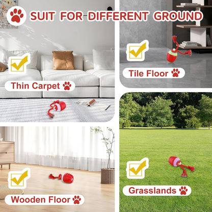 Interactive Dog Toys, [2025 Newly Upgraded] Interactive Dog Ball for Medium/Large Dogs, Automatic Moving Dogs Toy Wicked Ball for Boredom & Training, Play Music, USB Rechargeable(Red)