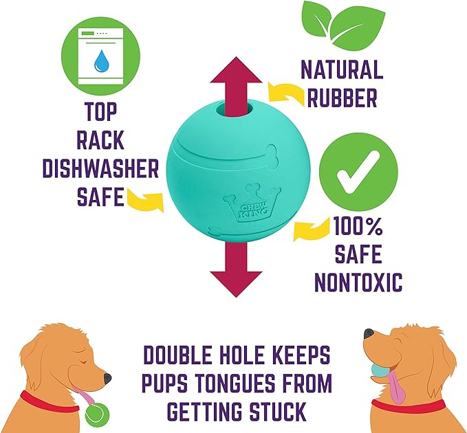 Chew King Dog Fetch Balls for All Breed Sizes