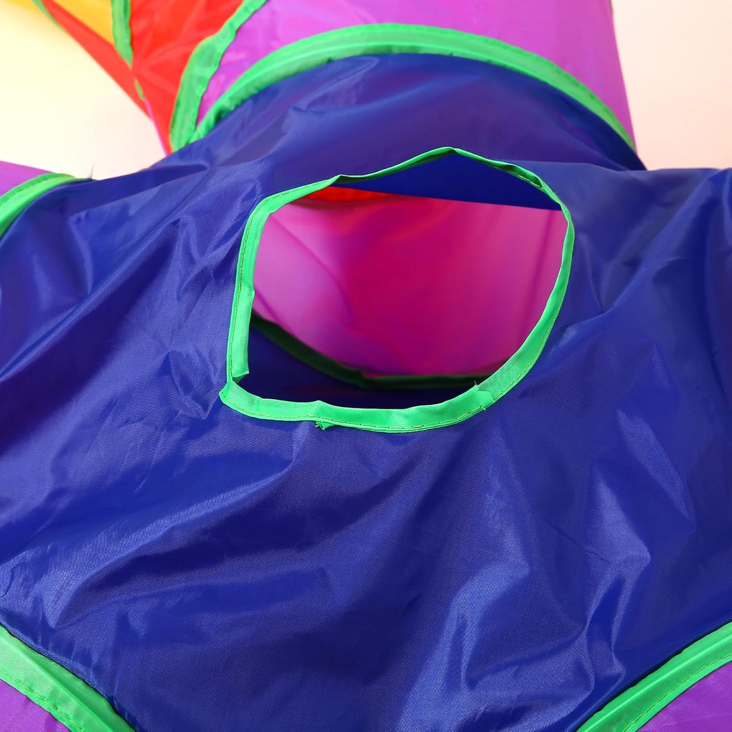 Pet Cat Tunnel, 5 Way Tunnels for Indoor Cats, Collapsible Pet Tunnel for Kitten, Puppy, Rabbit, 25cm-Wide Tunnels, Durable & Breathable, with Peek Hole Toy Ball