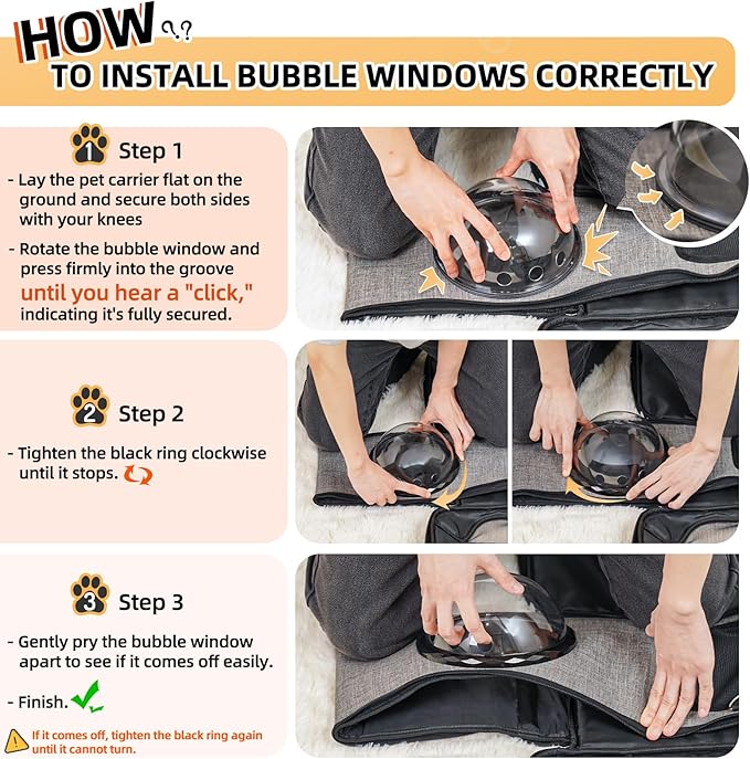 Detachable Double Cat Backpack Carrier for 2 Cats | Transparent & Foldable Dog Carrier Backpack for Cats and Small Dogs Up to 32 Lbs | Large Space & Breathable Cat Travel Carrier for Traveling, Grey